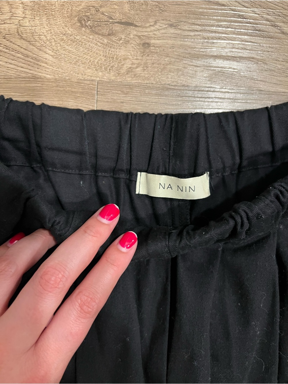 Na Nin Lena French Twill Black Pants - Size L - Picture 3 of 5